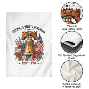 250 Anniversary Garden Flag Floral Liberty Bell USA 250th American 4th July 2026 TS10 Print Your Wear