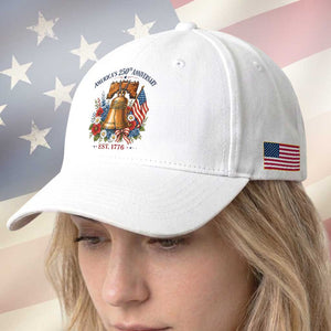 250 Anniversary Baseball Cap Floral Liberty Bell USA 250th American 4th July 2026 TS10 Print Your Wear