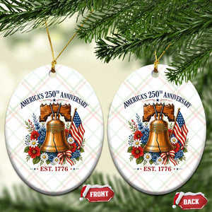 250 Anniversary Ceramic Ornament Floral Liberty Bell USA 250th American 4th July 2026 TS10 Print Your Wear
