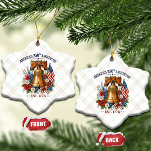 250 Anniversary Ceramic Ornament Floral Liberty Bell USA 250th American 4th July 2026 TS10 Print Your Wear