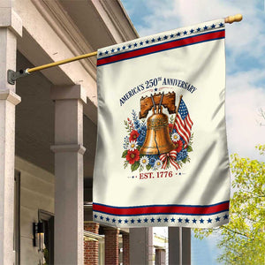 250 Anniversary Patriotic Garden Flag Floral Liberty Bell USA 250th American 4th July 2026 TS10 Modern Beige Red Print Your Wear