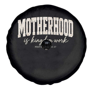 Motherhood Is Kingdom Work Spare Tire Cover Cute Christian Mom Mothers Day Floral Jesus TS10 Print Your Wear