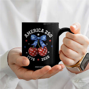 250 Anniversary USA Coffee Mug Cherry Coquette Bow 4th Of July 1776 2026 250th Birthday TS10 Print Your Wear