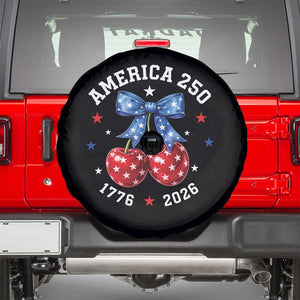 250 Anniversary USA Spare Tire Cover Cherry Coquette Bow 4th Of July 1776 2026 250th Birthday TS10 Black Print Your Wear