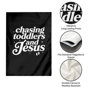 Christian Mom Garden Flag Chasing Jesus And Toddlers TS10 Print Your Wear