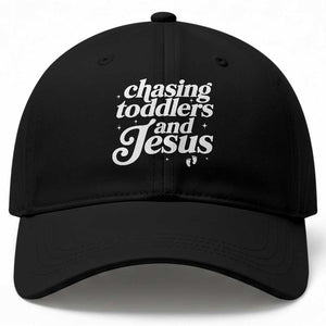 Christian Mom Baseball Cap Chasing Jesus And Toddlers TS10 Print Your Wear