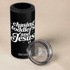 Christian Mom 4 in 1 Can Cooler Tumbler Chasing Jesus And Toddlers TS10 Print Your Wear