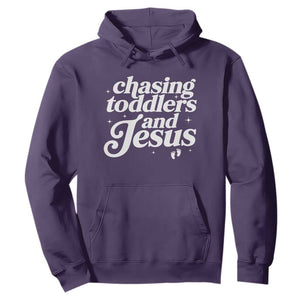 Christian Mom Hoodie Chasing Jesus And Toddlers TS10 Purple Print Your Wear
