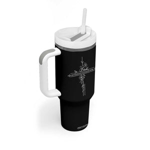 Motherhood Is Kingdom Work Tumbler With Handle Floral Cross Christian Mama Mothers Day TS10 Print Your Wear
