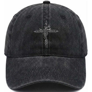 Motherhood Is Kingdom Work Washed Cotton Baseball Cap Floral Cross Christian Mama Mothers Day TS10 Print Your Wear