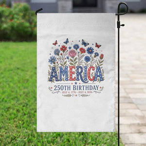 Floral 250th Anniversary Garden Flag Wildflower Independence Day 250 Years Birthday 1776 2026 TS10 Print Your Wear