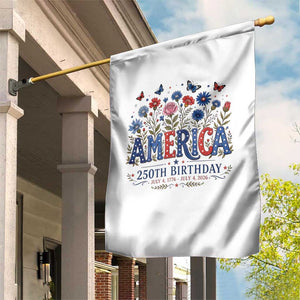 Floral 250th Anniversary Garden Flag Wildflower Independence Day 250 Years Birthday 1776 2026 TS10 Print Your Wear