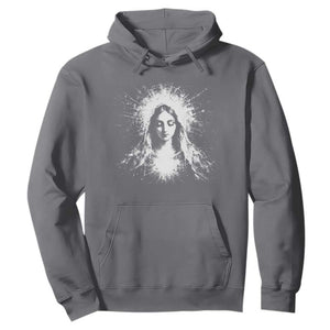 Catholic Virgin Mary Hoodie Vintage Marian Face Christian Our Lady TS10 Charcoal Print Your Wear