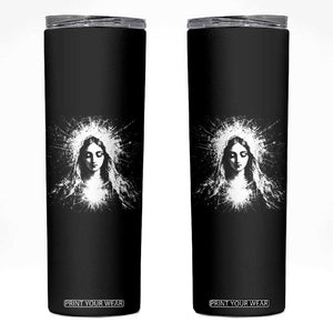 Catholic Virgin Mary Skinny Tumbler Vintage Marian Face Christian Our Lady TS10 Black Print Your Wear