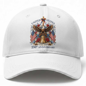 250 Anniversary USA Patriotic Eagle Baseball Cap Flower 250th Birthday 4th Of July 2026 TS10 Print Your Wear