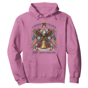 250 Anniversary USA Patriotic Eagle Hoodie Flower 250th Birthday 4th Of July 2026 TS10 Azalea Print Your Wear