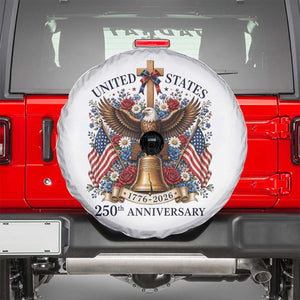250 Anniversary USA Patriotic Eagle Spare Tire Cover Flower 250th Birthday 4th Of July 2026 TS10 White Print Your Wear
