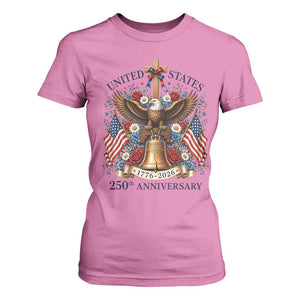 250 Anniversary USA Patriotic Eagle T Shirt For Women Flower 250th Birthday 4th Of July 2026 TS10 Azalea Print Your Wear