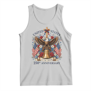250 Anniversary USA Patriotic Eagle Tank Top Flower 250th Birthday 4th Of July 2026 TS10 Ash Print Your Wear