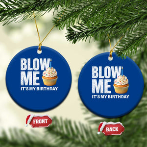 Blow Me Its My Birthday Ceramic Ornament Funny Adult Humor Dirty Jokes Bday Gag Gifts TS10 1pc Blue Print Your Wear