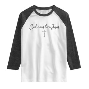 Cool Moms Love Jesus Raglan Shirt Christian Mom Floral Mama Mothers Day TS10 White Heather Charcoal Print Your Wear