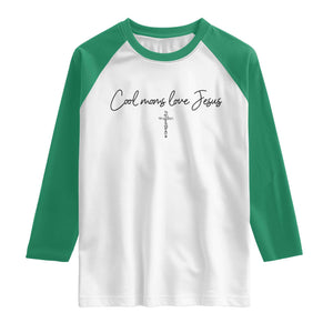 Cool Moms Love Jesus Raglan Shirt Christian Mom Floral Mama Mothers Day TS10 White Kelly Green Print Your Wear