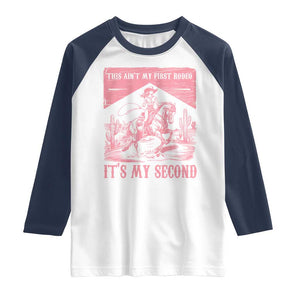 Toddler Baby Girl 2nd Birthday Raglan Shirt This Aint My First Rodeo Its My Second TS10 White Navy Print Your Wear
