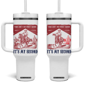 Toddler Baby Boy 2nd Birthday Tumbler With Handle This Aint My First Rodeo Its My Second TS10 One Size: 40 oz White Print Your Wear