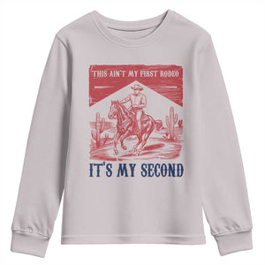 Toddler Baby Boy 2nd Birthday Youth Sweatshirt This Aint My First Rodeo Its My Second TS10 Ice Gray Print Your Wear