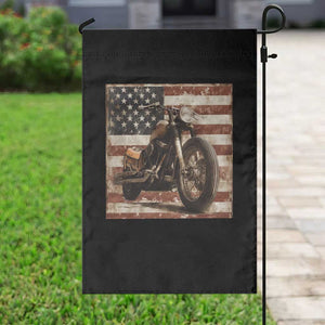 American Flag Motorcycle Garden Flag Vintage Retro Biker USA 4th of July TS10 Print Your Wear