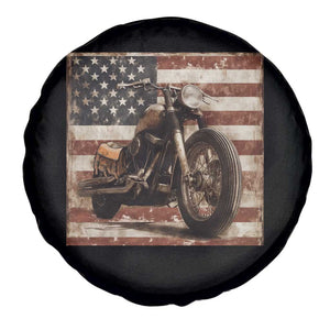 American Flag Motorcycle Spare Tire Cover Vintage Retro Biker USA 4th of July TS10 Print Your Wear