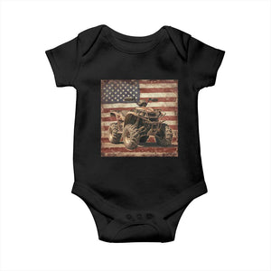American Flag Quad 4 Wheeler Baby Onesie Vintage Retro Cool ATV Quadrider Off Road Clothing TS10 Black Print Your Wear