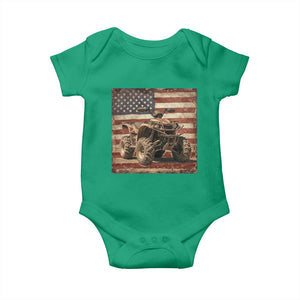 American Flag Quad 4 Wheeler Baby Onesie Vintage Retro Cool ATV Quadrider Off Road Clothing TS10 Irish Green Print Your Wear