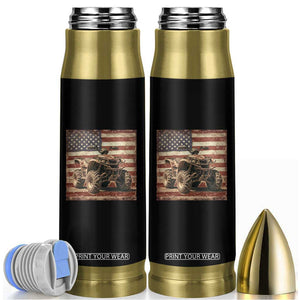 American Flag Quad 4 Wheeler Bullet Tumbler Vintage Retro Cool ATV Quadrider Off Road Clothing TS10 Black Print Your Wear
