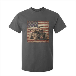 American Flag Quad 4 Wheeler T Shirt For Kid Vintage Retro Cool ATV Quadrider Off Road Clothing TS10 Dark Heather Print Your Wear