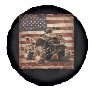American Flag Quad 4 Wheeler Spare Tire Cover Vintage Retro Cool ATV Quadrider Off Road Clothing TS10 Print Your Wear