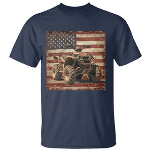 American Flag Quad 4 Wheeler T Shirt Vintage Retro Cool ATV Quadrider Off Road Clothing TS10 Navy Print Your Wear