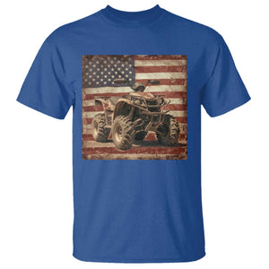 American Flag Quad 4 Wheeler T Shirt Vintage Retro Cool ATV Quadrider Off Road Clothing TS10 Royal Blue Print Your Wear