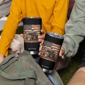 American Flag Quad 4 Wheeler Tumbler Cup Vintage Retro Cool ATV Quadrider Off Road Clothing TS10 Print Your Wear