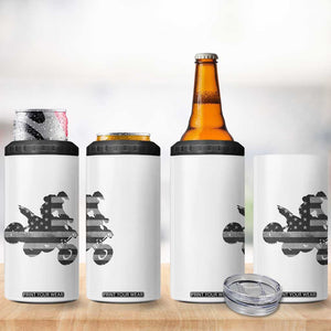 Cool ATV 4 in 1 Can Cooler Tumbler Quad 4 Wheeler ATV Riding American Flag TS10 Print Your Wear
