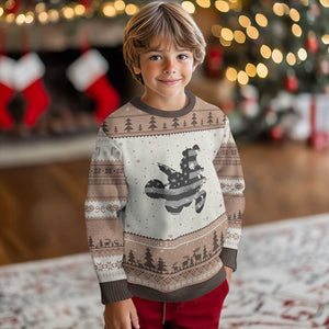 Cool ATV Ugly Christmas Sweater Quad 4 Wheeler ATV Riding American Flag TS10 Mocha Mousse Print Your Wear