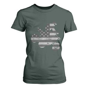 Cool ATV T Shirt For Women Quad 4 Wheeler ATV Riding American Flag TS10 Dark Forest Green Print Your Wear