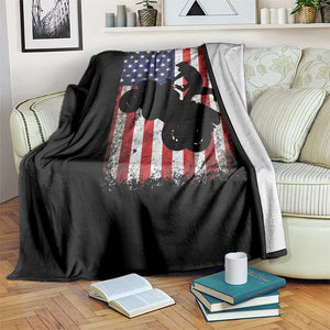 Cool ATV American Flag Throw Blanket Retro Quad 4 Wheeler ATV Riding Quadrider Off Road TS10 Print Your Wear