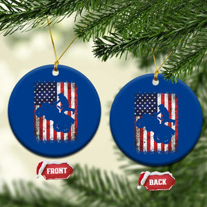 Cool ATV American Flag Ceramic Ornament Retro Quad 4 Wheeler ATV Riding Quadrider Off Road TS10 1pc Blue Print Your Wear