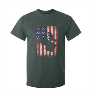 Cool ATV American Flag T Shirt For Kid Retro Quad 4 Wheeler ATV Riding Quadrider Off Road TS10 Dark Forest Green Print Your Wear