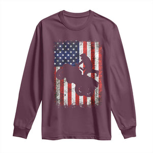 Cool ATV American Flag Long Sleeve Shirt Retro Quad 4 Wheeler ATV Riding Quadrider Off Road TS10 Maroon Print Your Wear