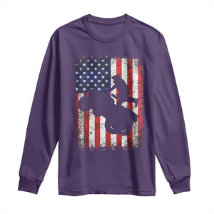 Cool ATV American Flag Long Sleeve Shirt Retro Quad 4 Wheeler ATV Riding Quadrider Off Road TS10 Purple Print Your Wear