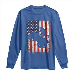 Cool ATV American Flag Long Sleeve Shirt Retro Quad 4 Wheeler ATV Riding Quadrider Off Road TS10 Royal Blue Print Your Wear
