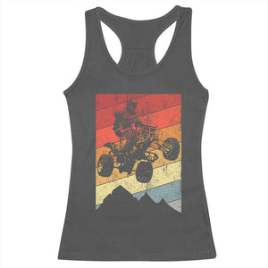 Vintage All-Terrain Vehicles Racerback Tank Top Retro 4 Wheeler ATV Riding Quadrider TS10 Dark Heather Print Your Wear