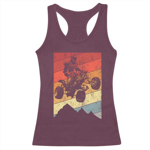Vintage All-Terrain Vehicles Racerback Tank Top Retro 4 Wheeler ATV Riding Quadrider TS10 Maroon Print Your Wear